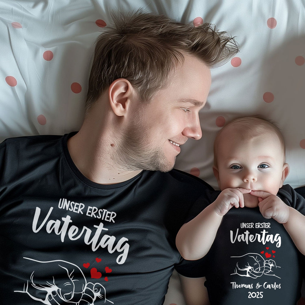 Bedruckter Babybody für Babies - Unser erster Vatertag