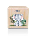 Spardose aus Holz - Safari Tiere