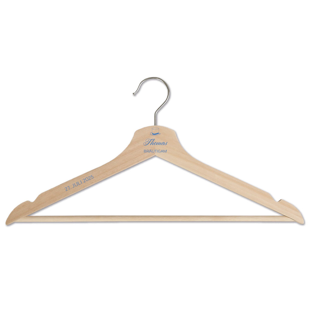 Personalisierter Kleiderbügel - Hochzeit Symbole