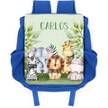 Bedruckter Rucksack für Kinder - Tiergruppe Safari