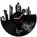 Wanduhr aus Vinyl Skyline Abu Dhabi