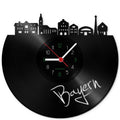 Wanduhr aus Vinyl Skyline Bayern