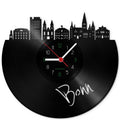 Wanduhr aus Vinyl Skyline Bonn