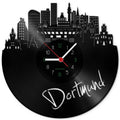 Wanduhr aus Vinyl Skyline Dortmund
