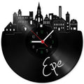 Wanduhr aus Vinyl Skyline Epe