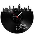Wanduhr aus Vinyl Skyline Erding