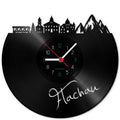 Wanduhr aus Vinyl Skyline Flachau