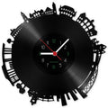 Wanduhr aus Vinyl Skyline Freiburg 2017