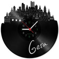 Wanduhr aus Vinyl Skyline Gera