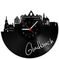 Wanduhr aus Vinyl Skyline Gladbach