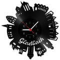 Wanduhr aus Vinyl Skyline Gladbach 2017