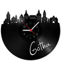 Wanduhr aus Vinyl Skyline Gotha