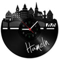 Wanduhr aus Vinyl Skyline Hameln