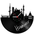 Wanduhr aus Vinyl Skyline Hannover