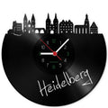 Wanduhr aus Vinyl Skyline Heidelberg
