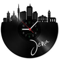 Wanduhr aus Vinyl Skyline Jena