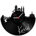 Wanduhr aus Vinyl Skyline Kassel