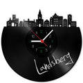 Wanduhr aus Vinyl Skyline Landsberg