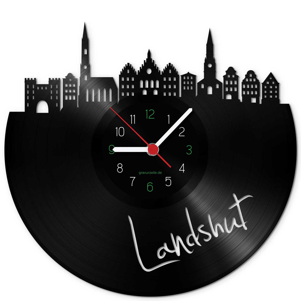 Wanduhr aus Vinyl Skyline Landshut