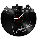 Wanduhr aus Vinyl Skyline Ludwigslust