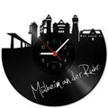 Wanduhr aus Vinyl Skyline Mülheim an der Ruhr
