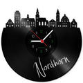 Wanduhr aus Vinyl Skyline Nordhorn