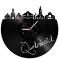 Wanduhr aus Vinyl Skyline Quakenbrück