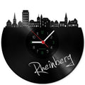 Wanduhr aus Vinyl Skyline Rheinberg