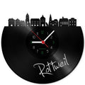 Wanduhr aus Vinyl Skyline Rottweil