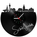 Wanduhr aus Vinyl Skyline Schiefbahn