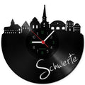 Wanduhr aus Vinyl Skyline Schwerte