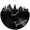 Wanduhr aus Vinyl Skyline Thüringen