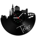 Wanduhr aus Vinyl Skyline Trier