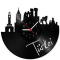Wanduhr aus Vinyl Skyline Vancouver