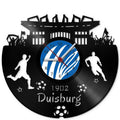 Fussball Wanduhr aus Vinyl Vereinsliebe Duisburg