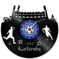 Fussball Wanduhr aus Vinyl Vereinsliebe Karlsruhe