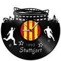 Fussball Wanduhr aus Vinyl Vereinsliebe Stuttgart