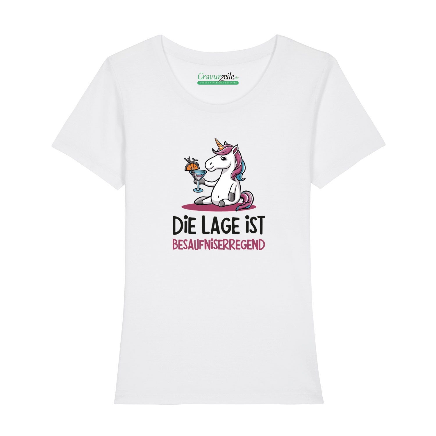 Bedrucktes T-Shirt für Damen - Die Lage ist besaufniserregend