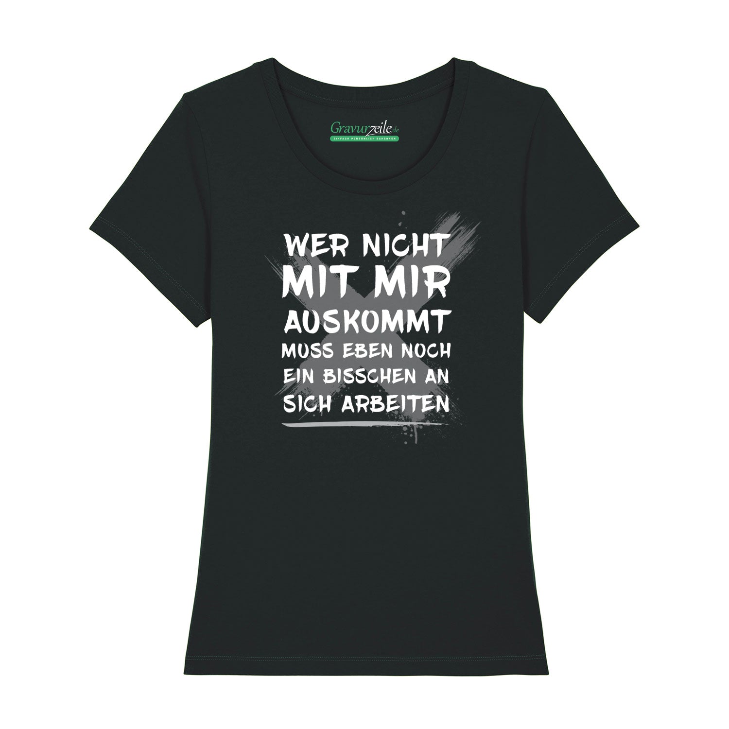 Bedrucktes T-Shirt für Damen - Wer nicht mit mir auskommt