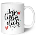 Bedruckte Tasse mit Spruch - Ich liebe dich V2