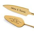 Tortenbesteck im Set - Blumenranke - Mit persönlicher Gravur als Geschenk zur Hochzeit