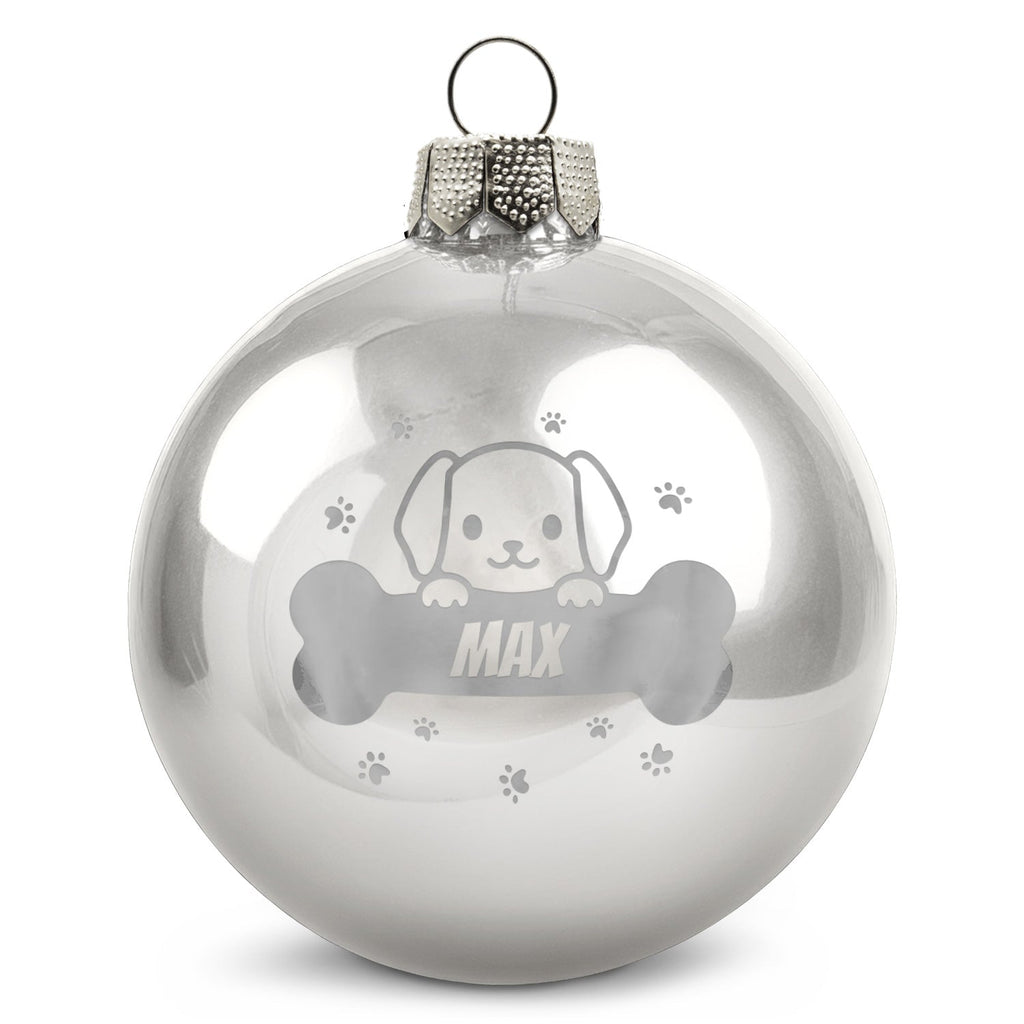 Gravierte Weihnachtskugel - Haustier - Hund & Katze