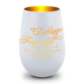Deko Windlicht aus Glas mit Gravur - Lieblings Freundin v2 - Personalisiert mit Namen