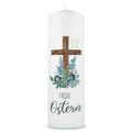 Große Kerze "Frohe Ostern Kreuz"