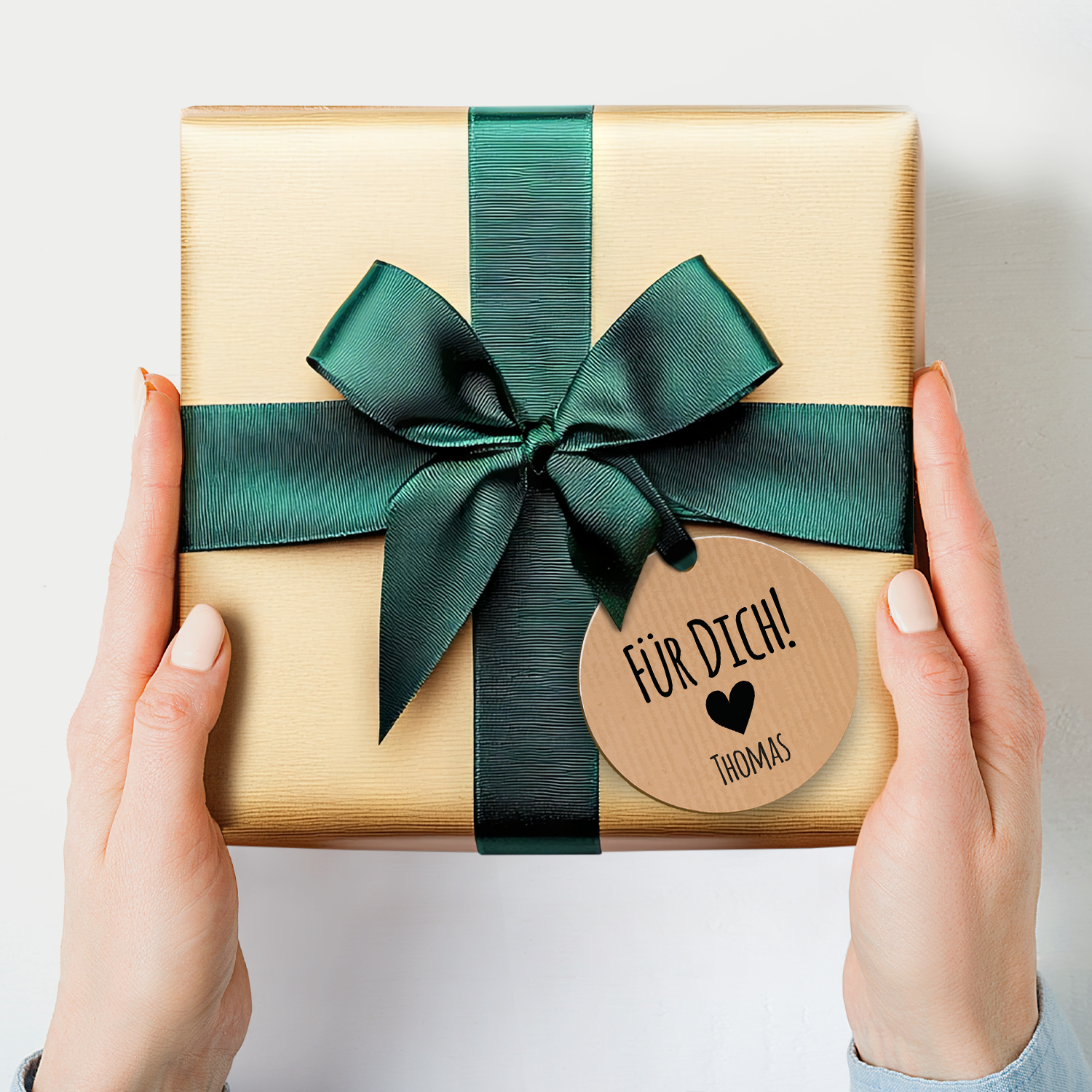 Geschenkanhänger aus Holz - Für dich - Personalisiert mit Namen