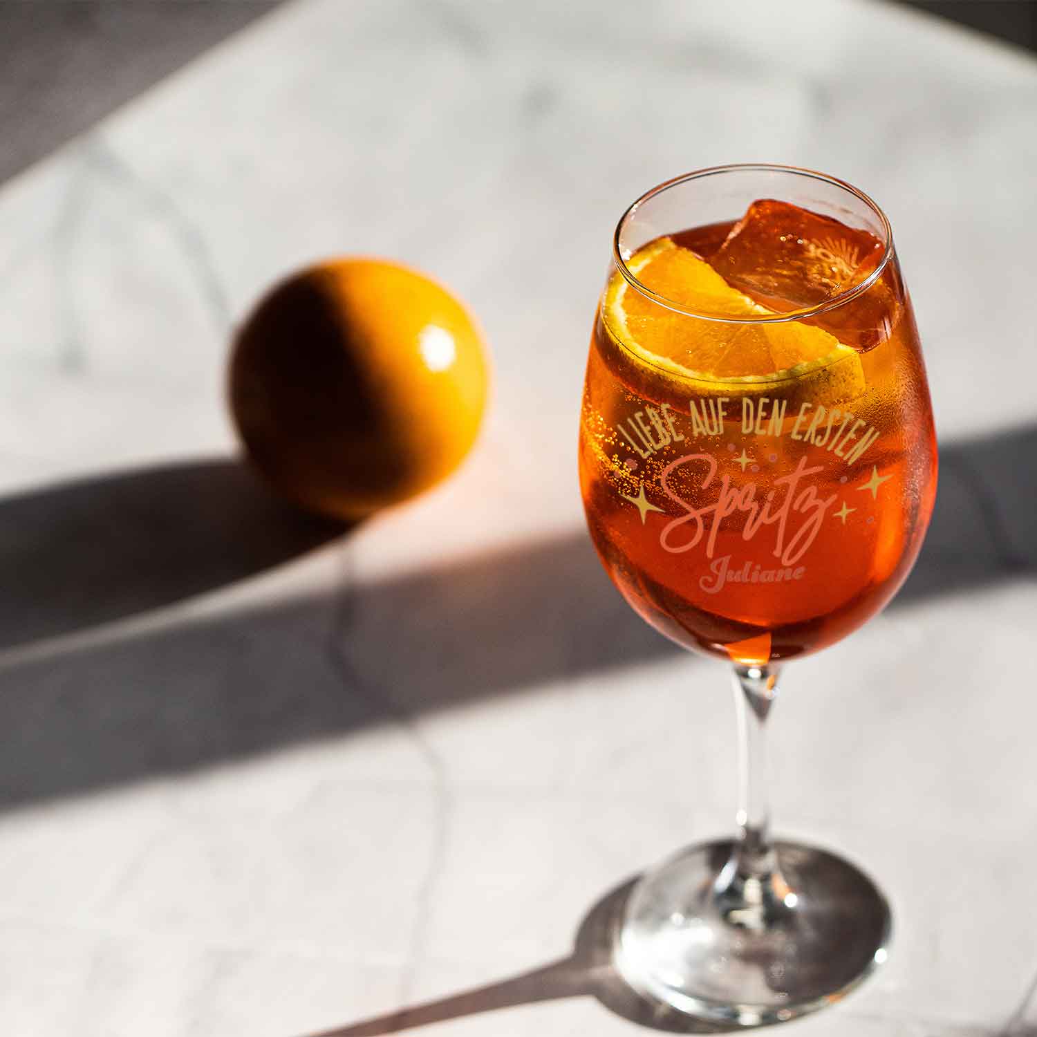 Leonardo Weinglas mit UV-Druck - "Liebe auf den ersten Spritz" mit Name