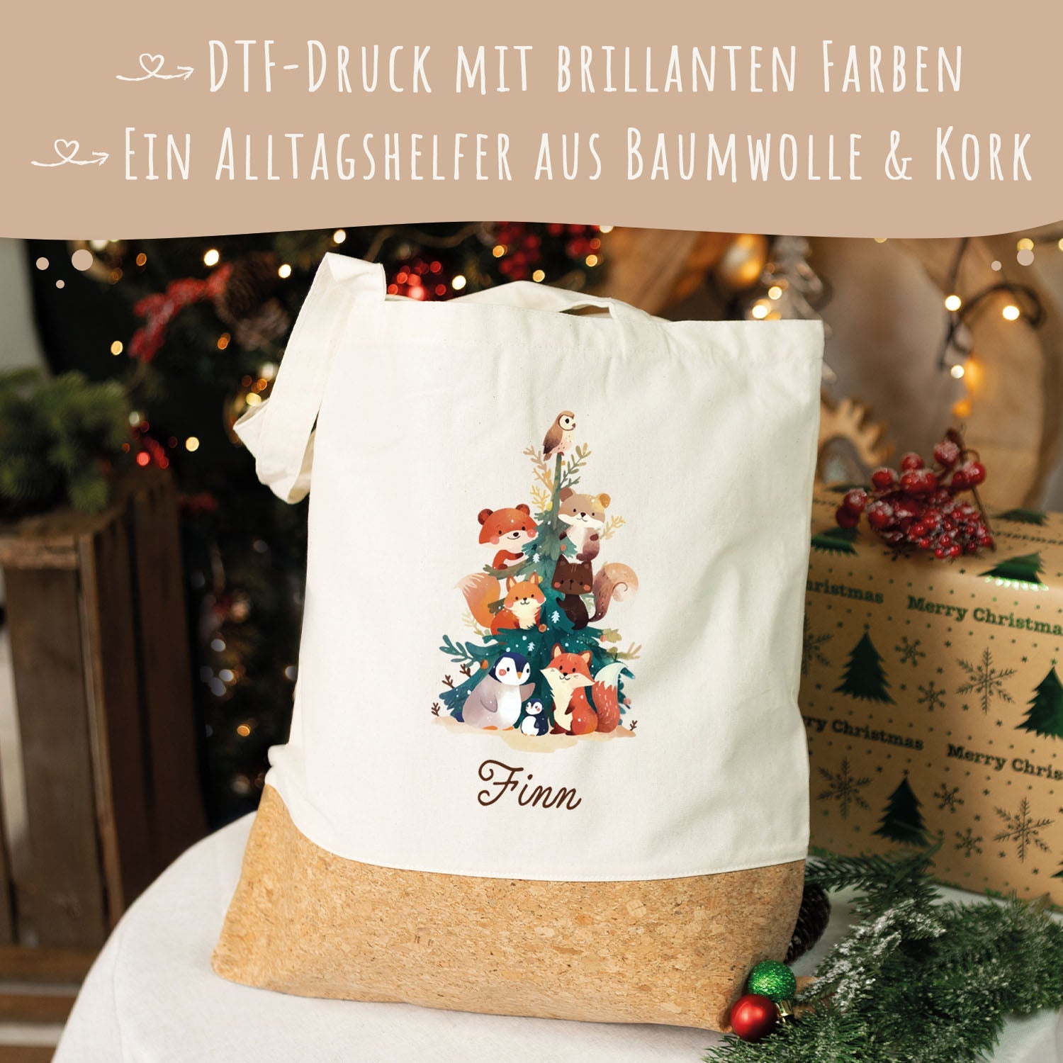 Einkaufstasche Kork - Tannenbaum
