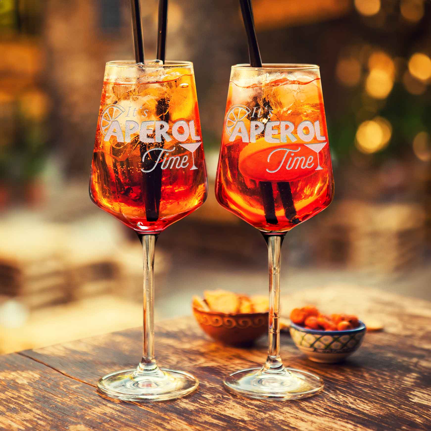 Leonardo Weinglas mit Gravur "It's Aperol Time" Design
