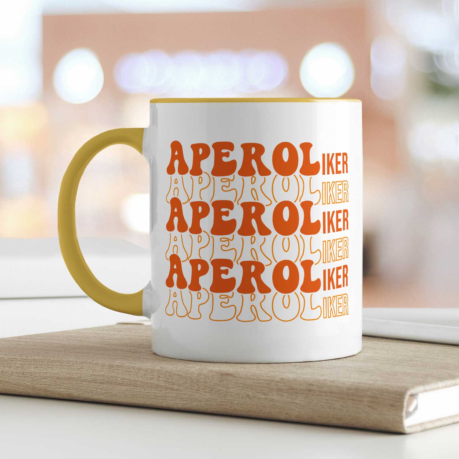 Bedruckte Tasse mit Aperol Spritz Motiv - Aperoliker - Aperol Geschenk für Frauen und Männer