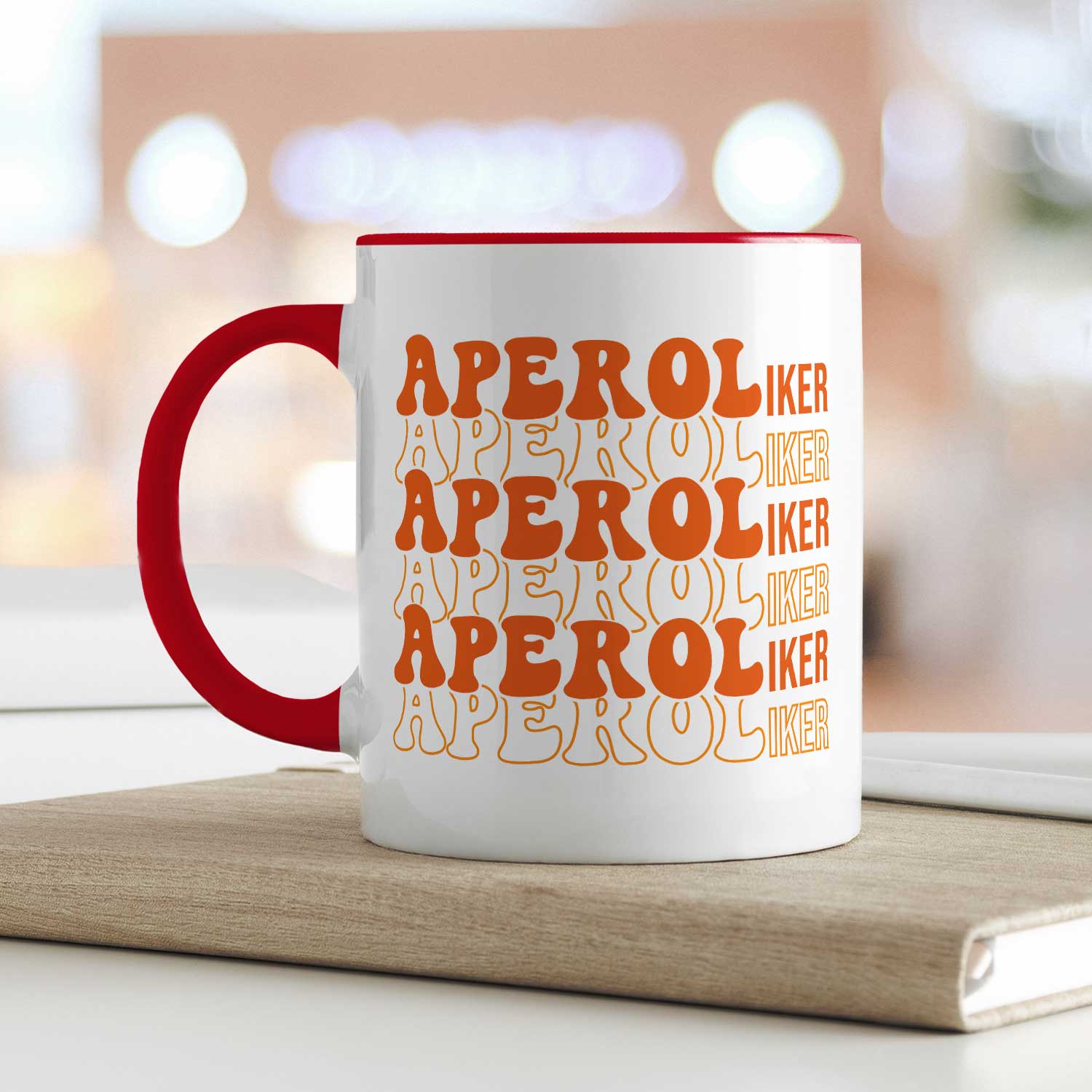 Bedruckte Tasse mit Aperol Spritz Motiv - Aperoliker - Aperol Geschenk für Frauen und Männer